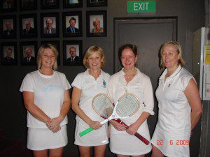 Ladies Doubles - Jo Edwards, Wendy Whitehead, Cath Faull & Jenni Murphy