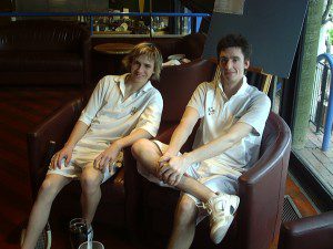 Will Hoskin & Matty Dunn relax between matches
