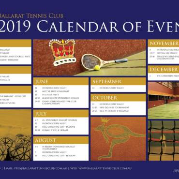 2019 Calendar of Events