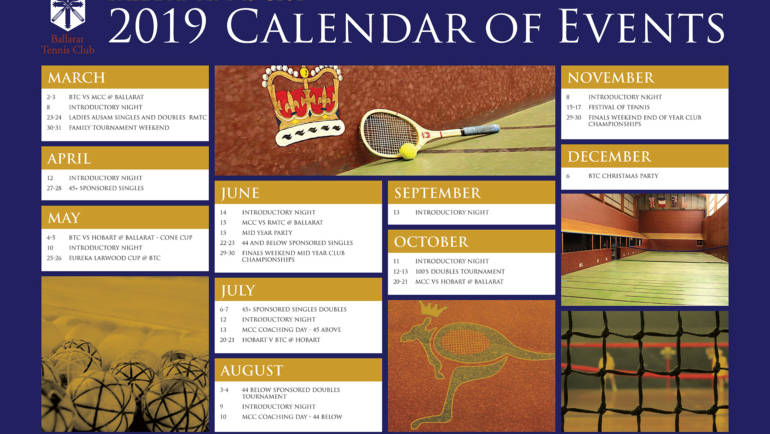2019 Calendar of Events